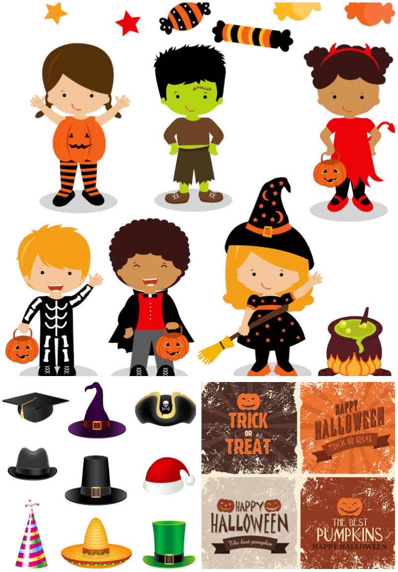 Vectors Halloween Costume Kids