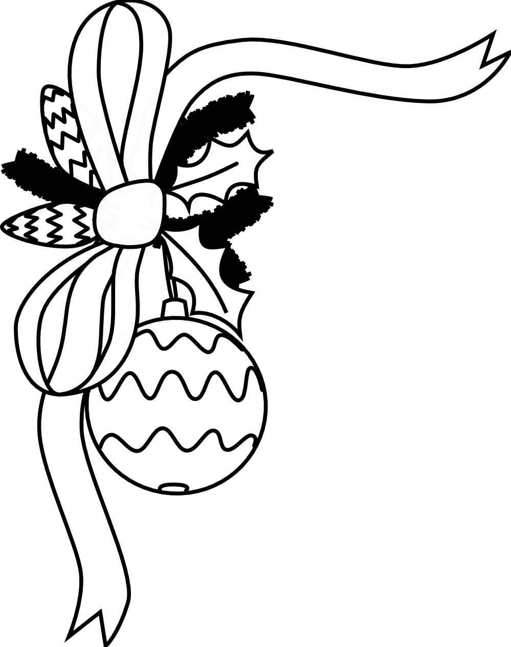 Vintage Christmas Clip Art Black And White