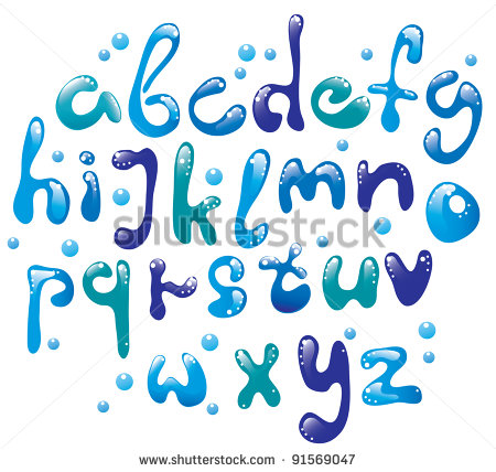 Water Alphabet Font Letters That Look Like
