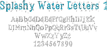 Water Letters Alphabet Fonts