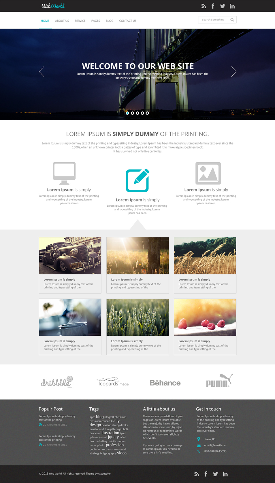 Web Design Templates PSD Free Download