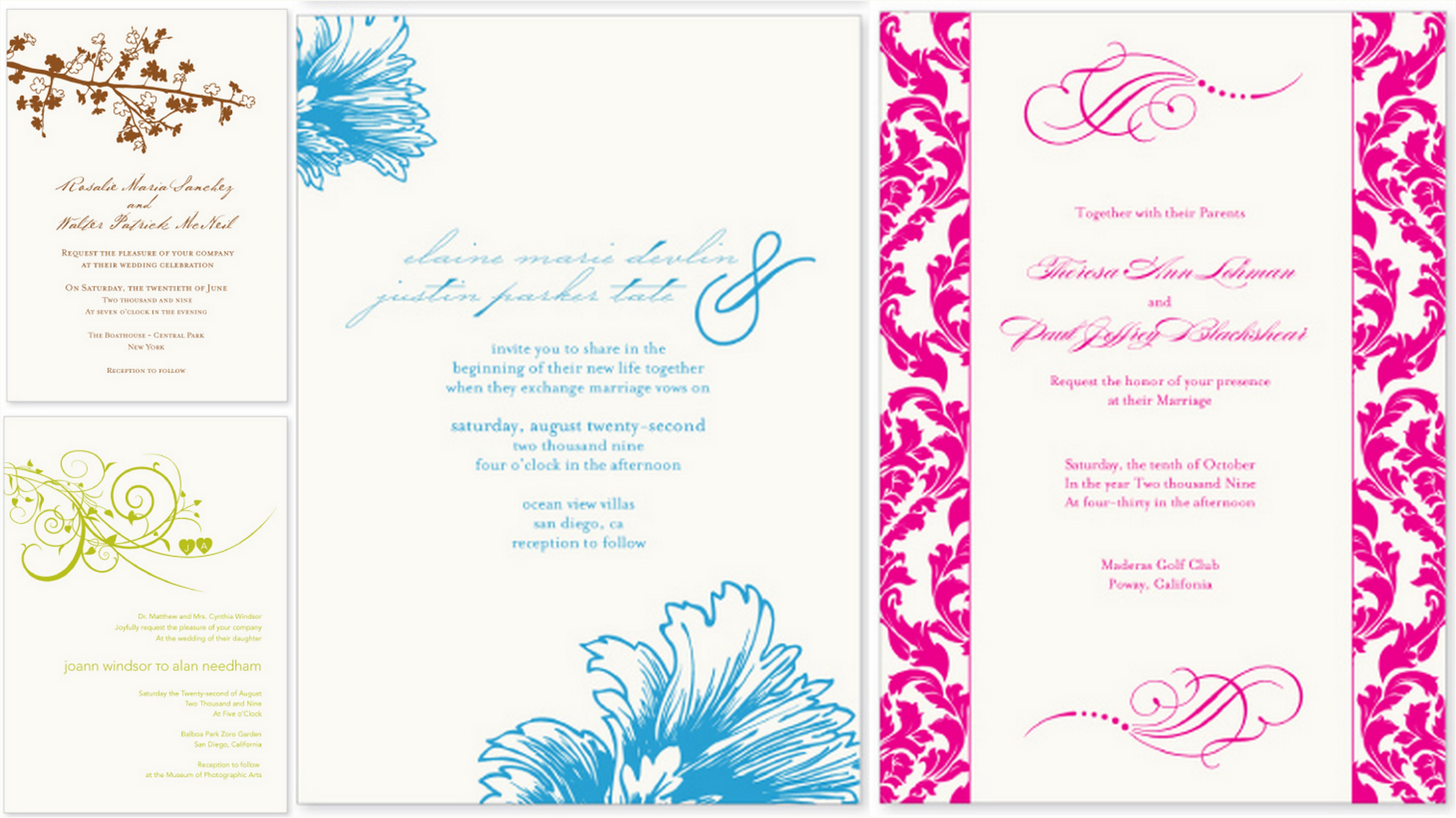 Wedding Invitations Border Designs