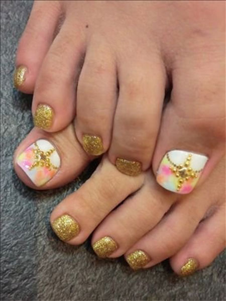 Wedding Toe Nail Art Design