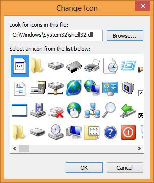 Windows 8 Change Shortcut Icon