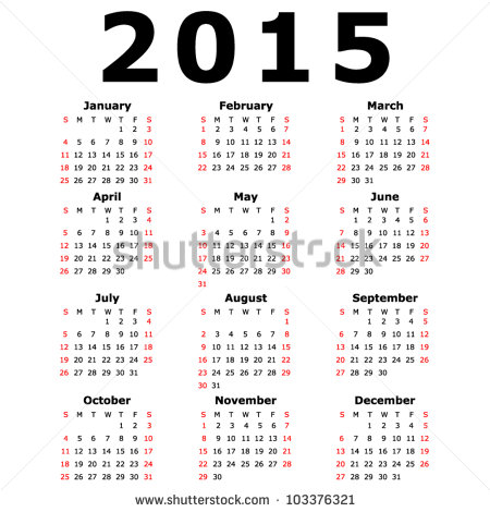 2015 Calendar Vector 2015 Calendar Vector