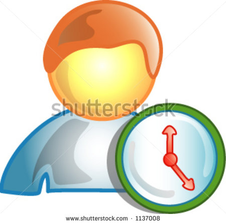 A Person with Clock Icon