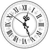 Antique Clock Face Vector