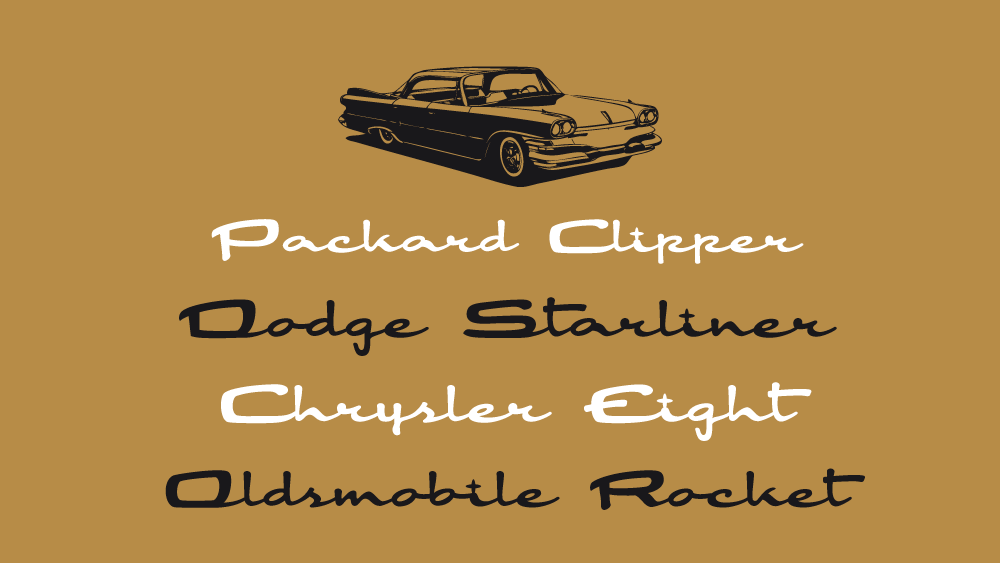 Automotive Script Fonts
