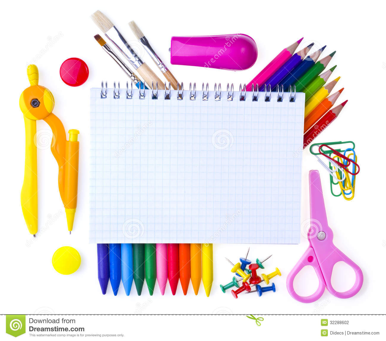 Back to School Supplies Clip Art