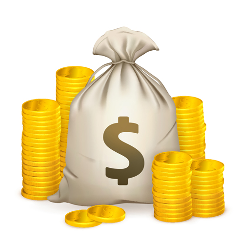 Bag of Money Vector Clip Art