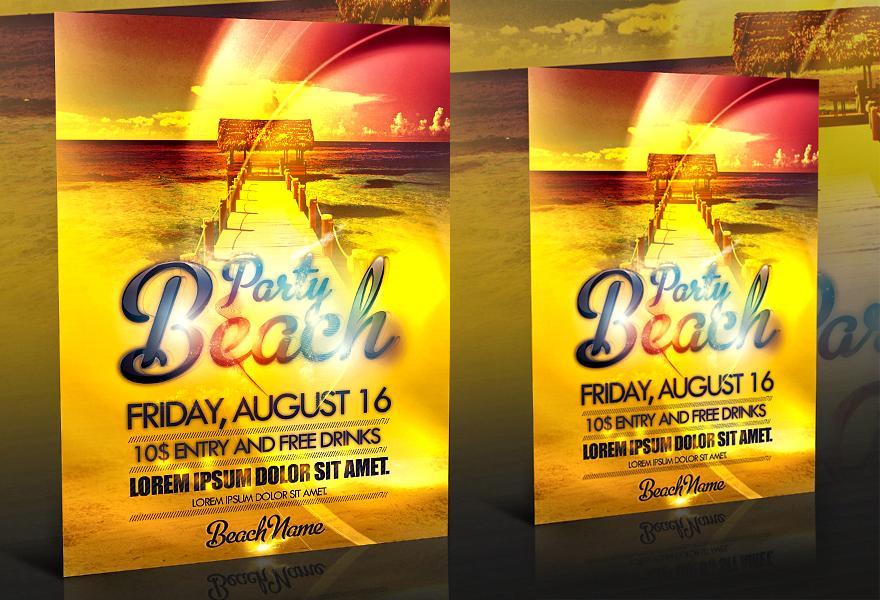 Beach Party Flyer Template