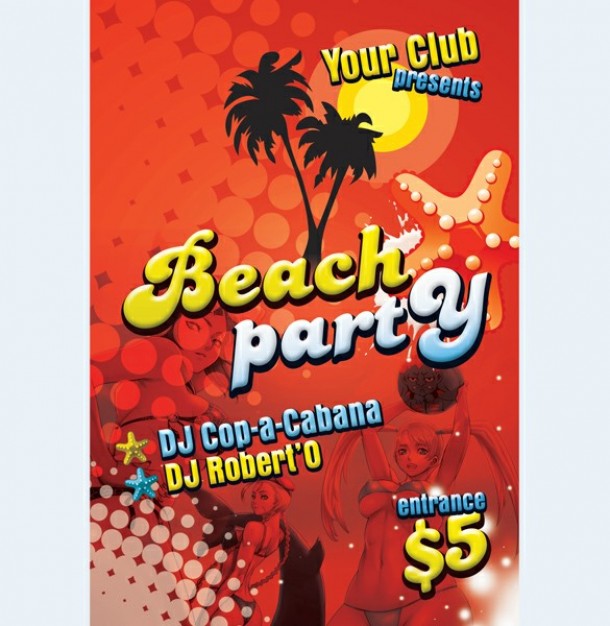 Beach Party Flyer Template