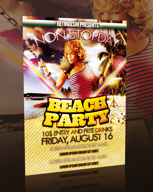 Beach Party Flyer Template