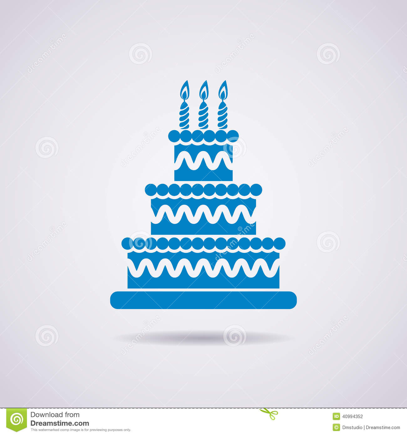 Birthday Cake Icon Vector