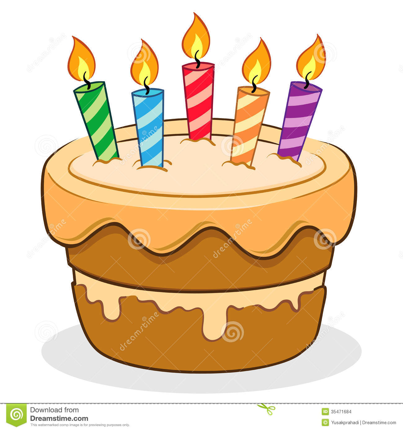Birthday Cake Vector Illustration