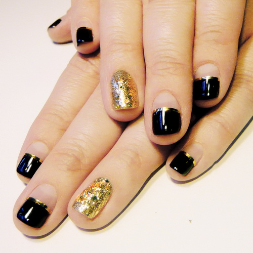 Black and Gold Nail Designs