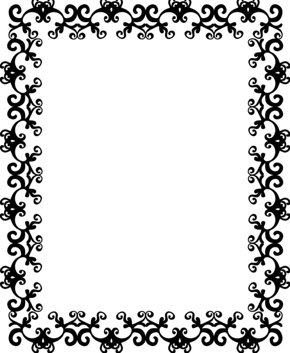 Black and White Border Designs Free