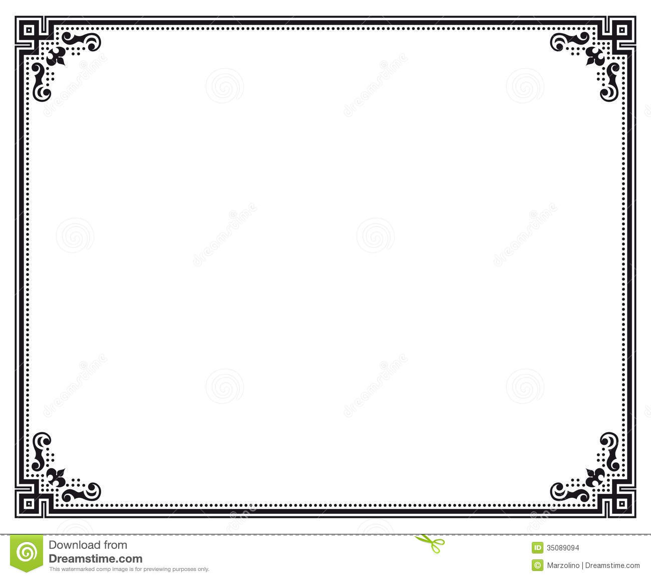Black and White Certificate Borders Black and White Certificate Borders