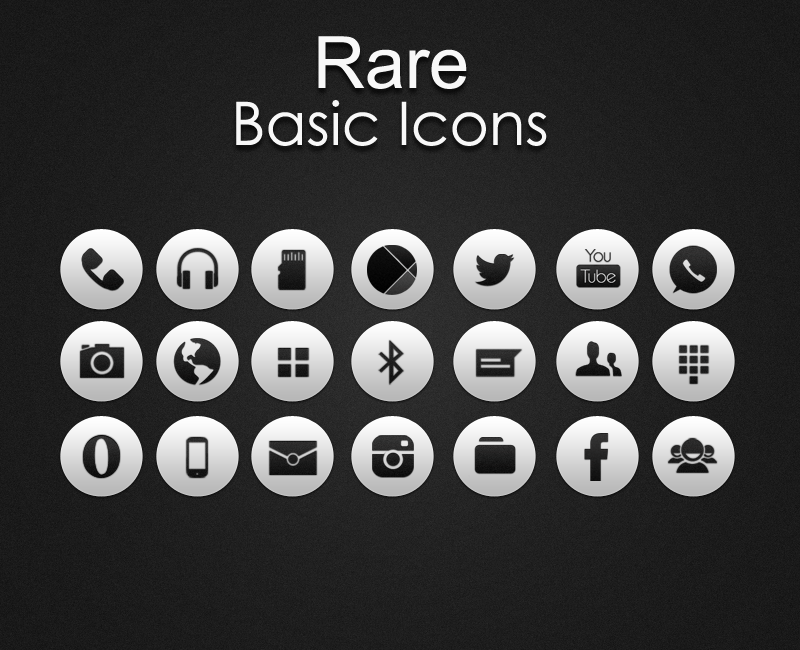 Black and White Icons