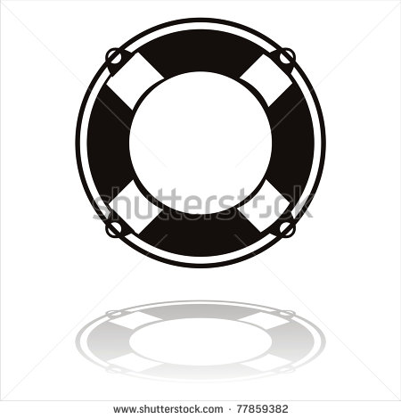 Black and White Life Preserver Ring