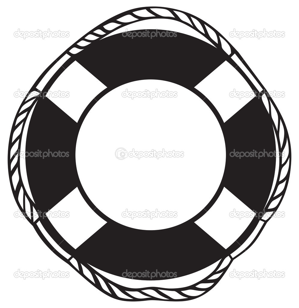 Black and White Life Preserver