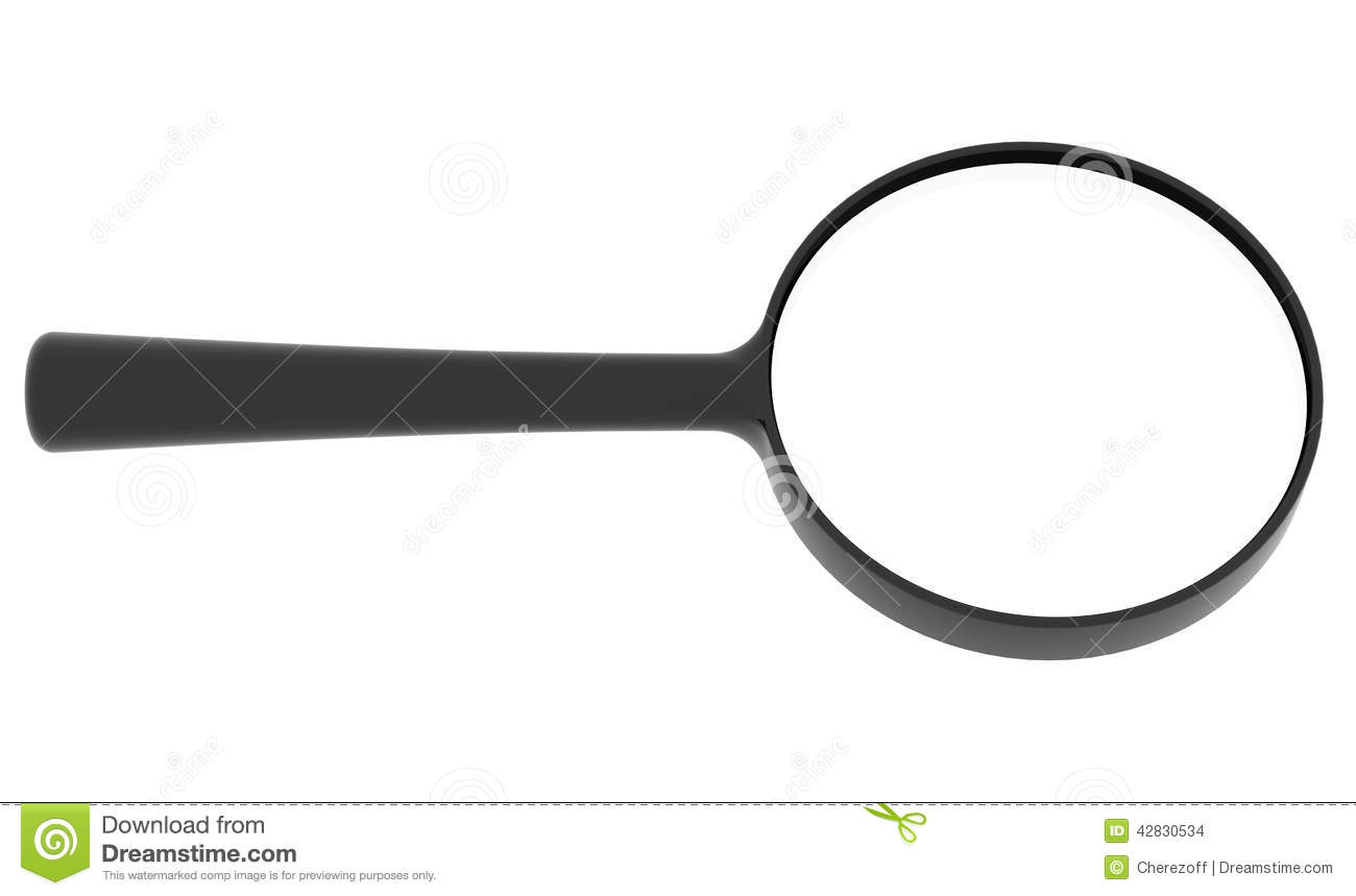 Black and White Magnifying Glass