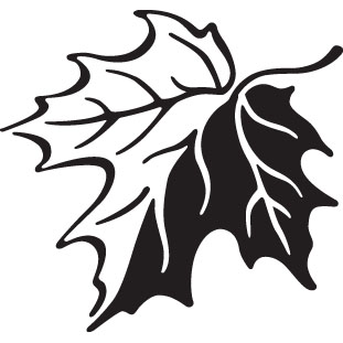 Black and White Maple Leaf Logo