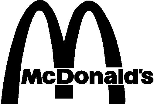 Black and White McDonald's Logo