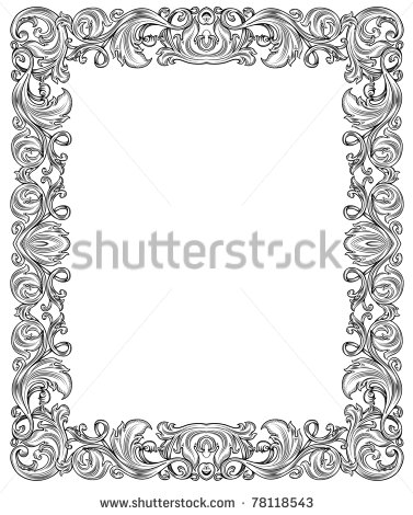 Black and White Picture Frame Clip Art