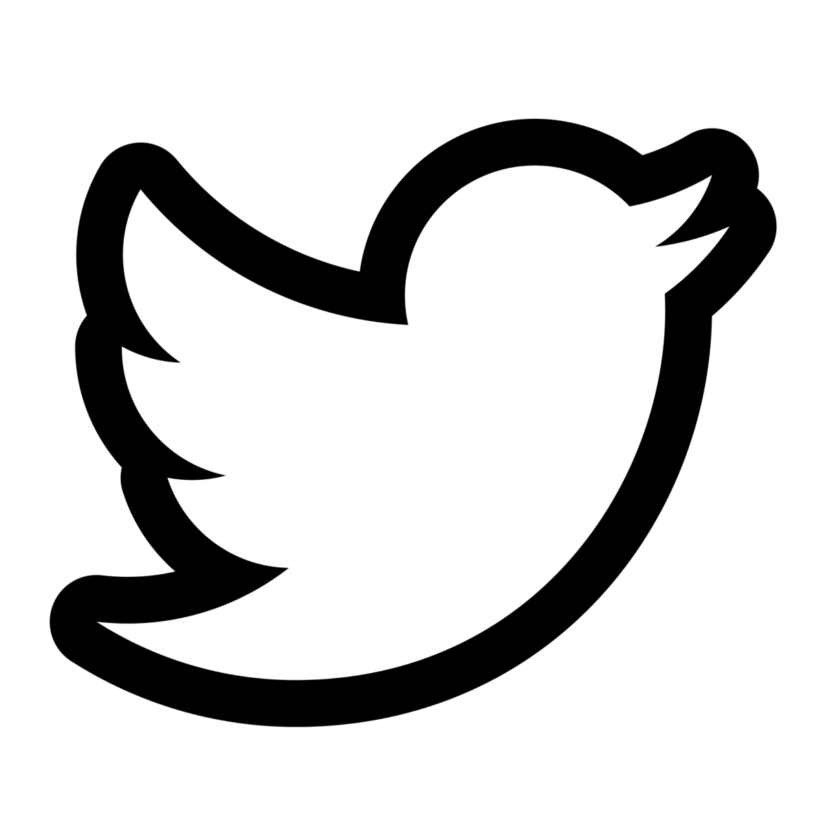 Black and White Twitter Logo Transparent