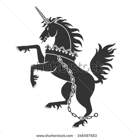 Black and White Unicorn Tattoo Designs