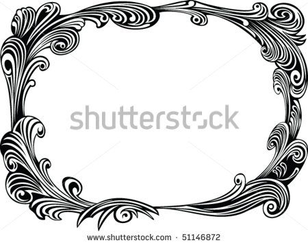 Black Filigree Frame Clip Art