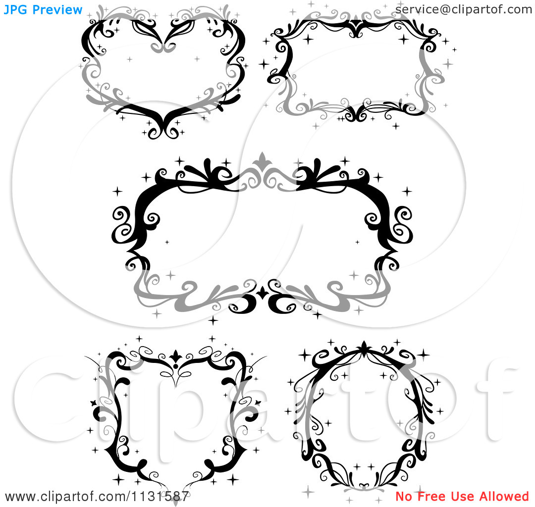 Black Ornate Frame Clip Art