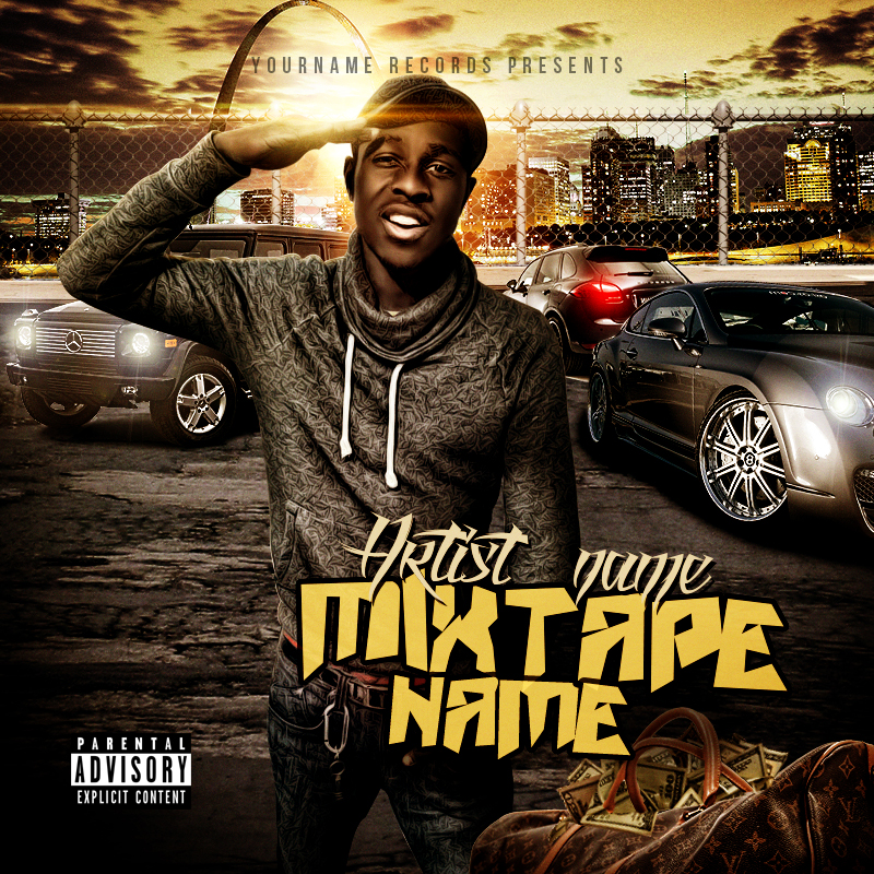 11 Mixtape Cover PSD Template Images