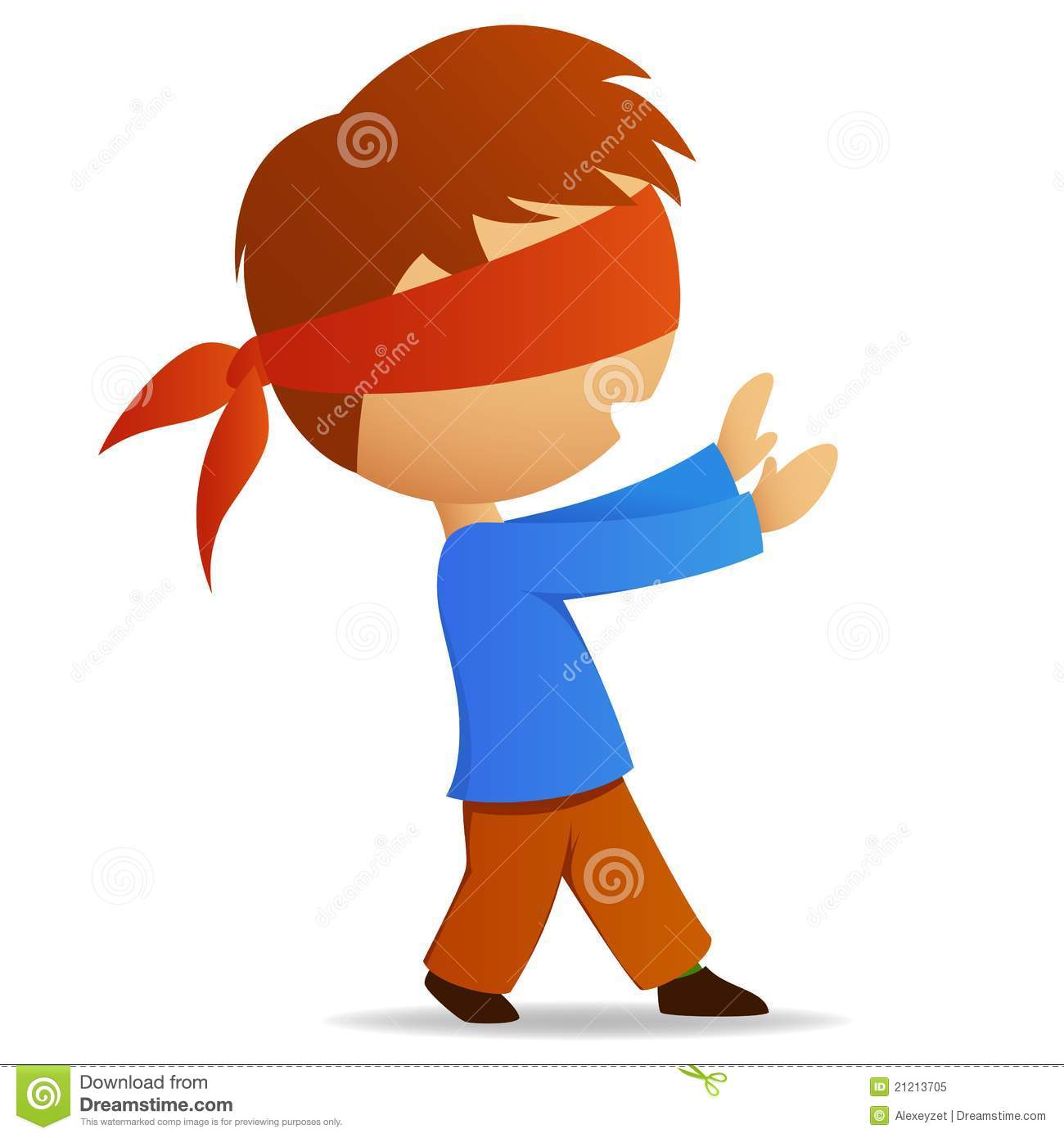 Blindfolded Man Cartoon Blindfolded Man Cartoon