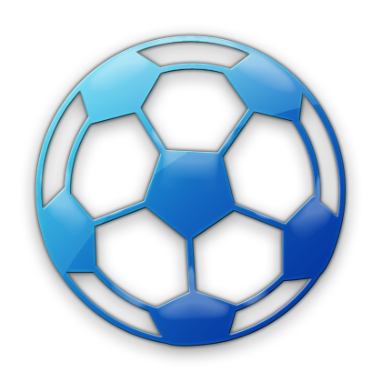 Blue Soccer Ball Clip Art