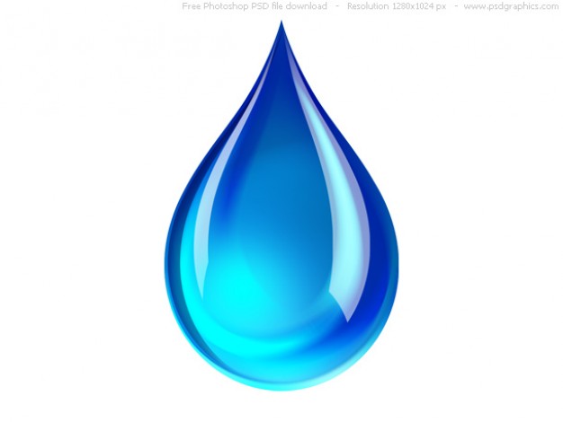 Blue Water Droplet Icon