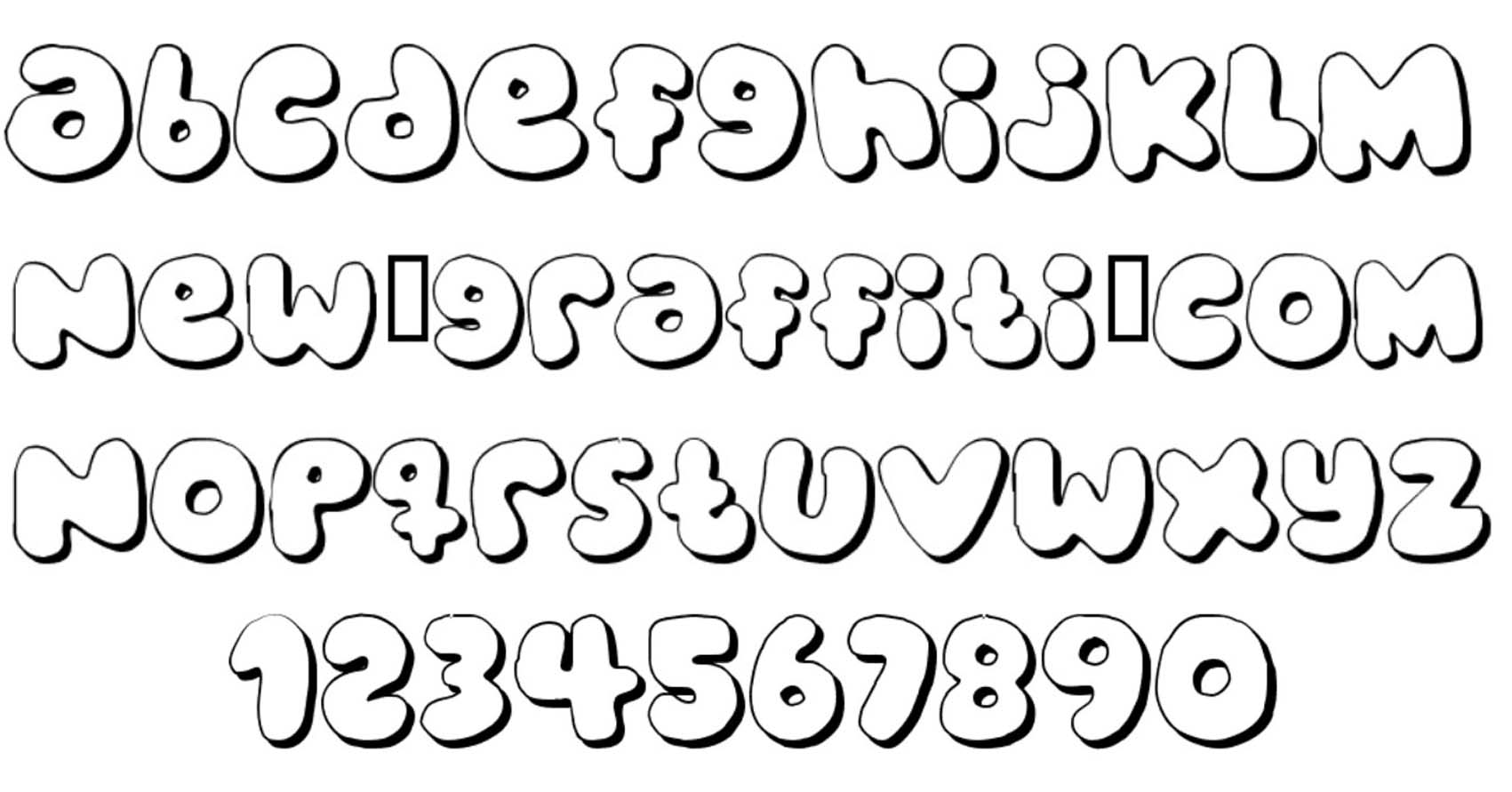 Bubble Letters Alphabet Font