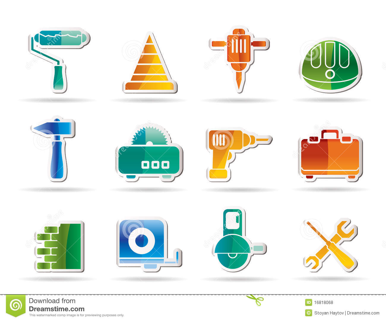 Building Construction Tools Icons