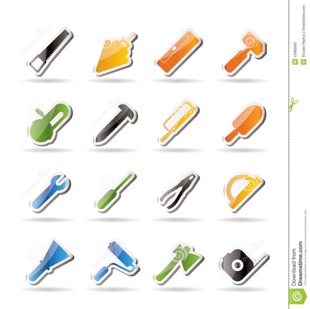 Building Construction Tools Icons