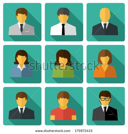 Business Flat Icons People