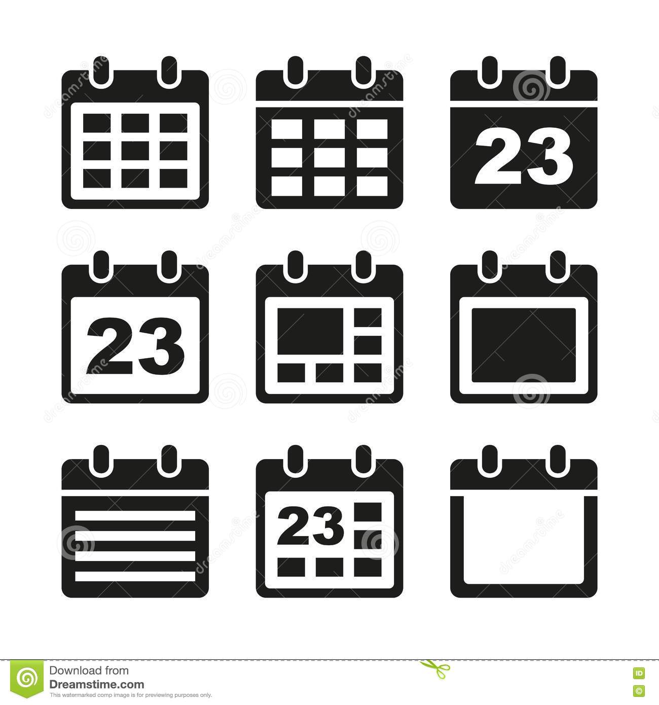 Calendar Icon Set Calendar Icon Set
