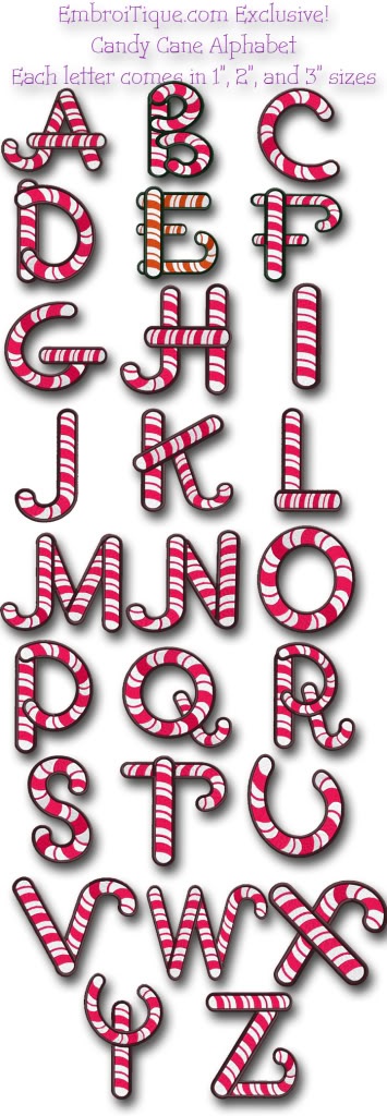 Candy Cane Letter Font