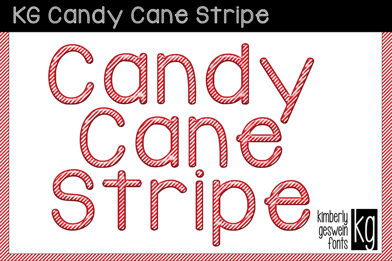 Candy Cane Stripe Font