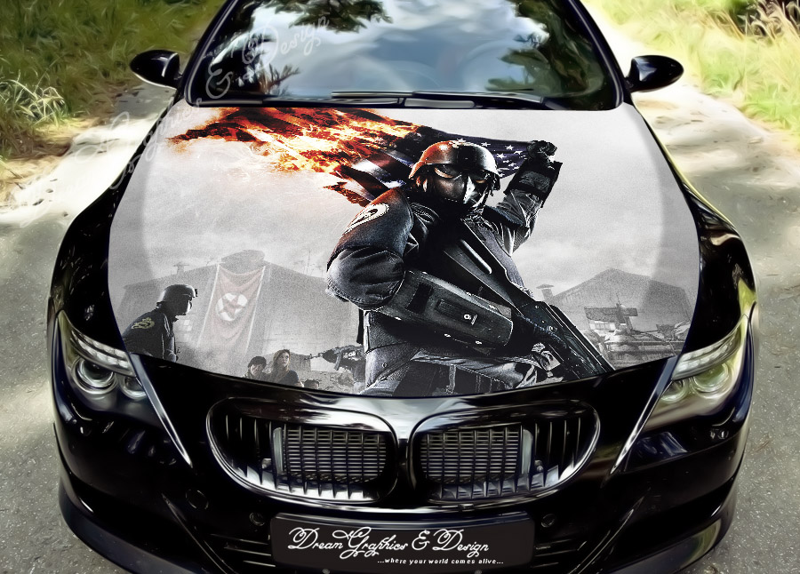 Car Hood Vinyl Decals