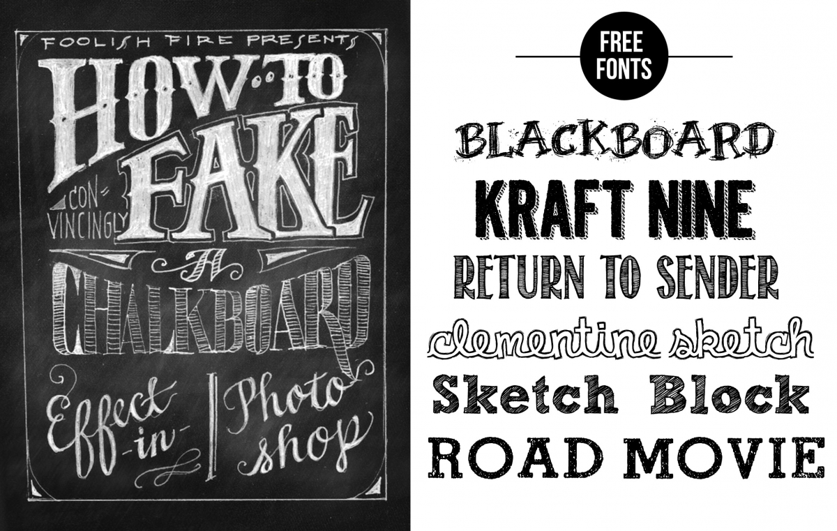 Chalkboard Fonts Free Fun