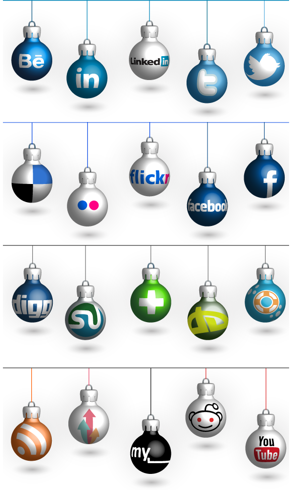 Christmas Social Media Icons