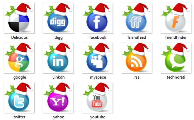 Christmas Social Media Icons