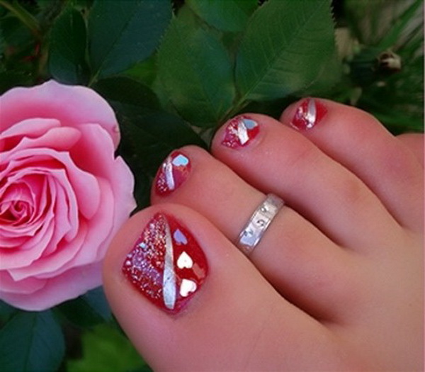 Christmas Toe Nail Art Designs