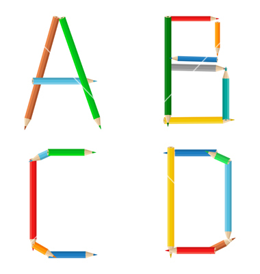 Colored Pencil Alphabet
